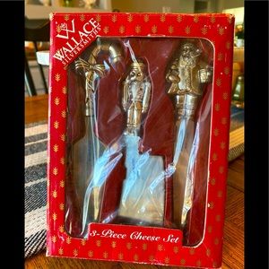 Wallace Christmas Cheese Set Silver Plated 1998 🎄NWT